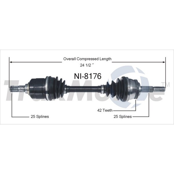 Surtrack Axle Cv Axle Shaft, Ni-8176 NI-8176 - main